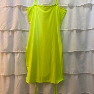 NEON Yellow Cinched Dress